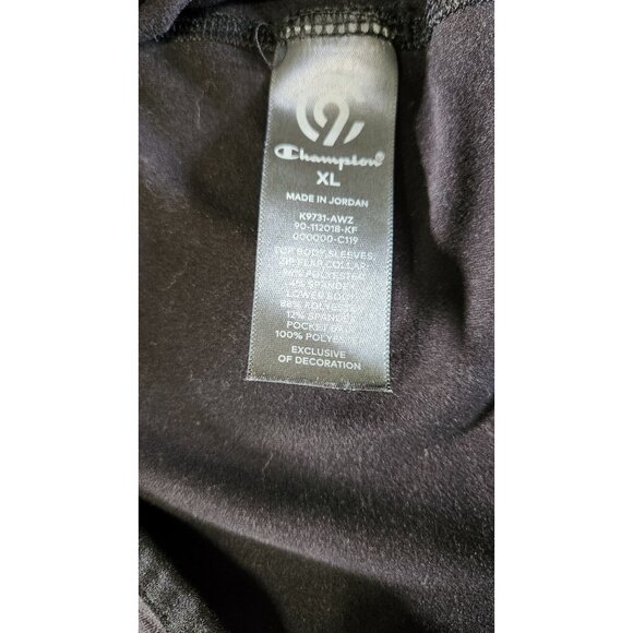 Champion Men’s Black Full Zip Jacket XL Power Core Training Activewear Athleisur - Picture 4 of 8